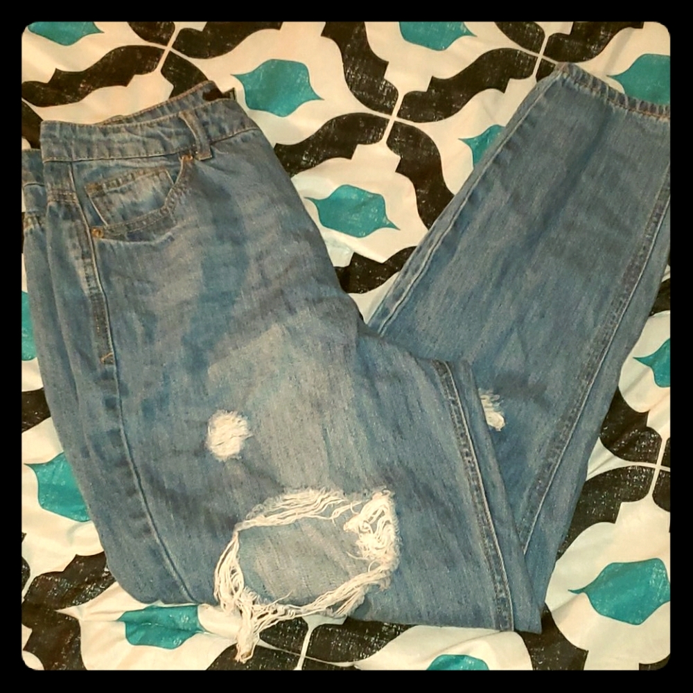 Forever21 holey jeans